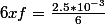 6xf=\frac{2.5*10^{-3}}{6}