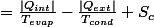 =\frac{\left|Q_{int}\right|}{T_{evap}}-\frac{\left|Q_{ext}\right|}{T_{cond}}+S_c