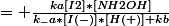 = \frac{ka[I2]*[NH2OH]}{k_-a*[I(-)]*[H(+)]+kb}