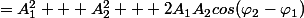 =A_1^2 + A_2^2 + 2A_1A_2cos(\varphi_2-\varphi_1)
