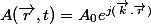 A(\vec{r},t)=A_0e^{j(\vec{k}.\vec{r})}