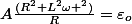 A\frac{(R^2+L^2\omega ^2)}{R}=\varepsilon_o