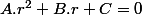 A.r^{2}+B.r+C=0