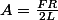 A=\frac{FR}{2L}