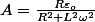 A=\frac{R\varepsilon_o}{R^2+L^2\omega^2}