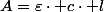 A=\varepsilon\cdot c\cdot l