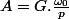 A=G.\frac{\omega_{0}}{p}