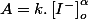 A=k.\left[I^{-}\right]_{o}^{\alpha}
