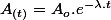 A_{(t)}=A_{o}.e^{-\lambda.t}