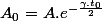 A_{0}=A.e^{-\frac{\gamma.t_{0}}{2}}