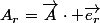 A_r=\vec{A}\cdot \vec{e_r}