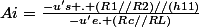 Ai=\frac{-u's . (R1//R2)//(h11)}{-u'e. (Rc//RL)}