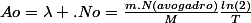 Ao=\lambda .No=\frac{m.N(avogadro)}{M}\frac{ln(2)}{T}