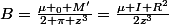 B=\frac{\mu _0 M'}{2 \pi z^3}=\frac{\mu I R^2}{2z^3}