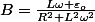 B=\frac{L\omega \varepsilon_o}{R^2+L^2\omega^2}
