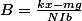 B=\frac{kx-mg}{NIb}