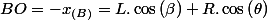 BO=-x_{(B)}=L.\cos\left(\beta\right)+R.\cos\left(\theta\right)