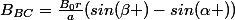 B_{BC}=\frac{B_{0}r}{a}(sin(\beta )-sin(\alpha ))