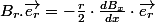 B_{r}.\overrightarrow{e_{r}}=-\frac{r}{2}\cdot\frac{dB_{x}}{dx}\cdot\overrightarrow{e_{r}}