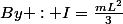 By : I=\frac{mL^2}{3}