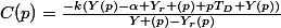 C(p)=\frac{-k(Y(p)-\alpha Y_r (p)+pT_D Y(p))}{Y (p)-Y_r(p)}