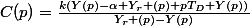 C(p)=\frac{k(Y(p)-\alpha Y_r (p)+pT_D Y(p))}{Y_r (p)-Y(p)}