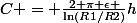 C = \frac{2 \pi \epsilon }{\ln(R1/R2)}h