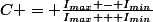 C = \frac{I_{max} - I_{min}}{I_{max} + I_{min}}