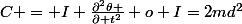 C = I \frac{\partial^2\theta }{\partial t^2} o I=2md^2
