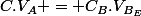 C.V_{A} = C_{B}.V_{B_{E}}