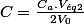 C=\frac{C_{a}.V_{\acute{e}q2}}{2V_{0}}