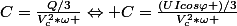 C=\frac{Q/3}{V_{c}^{2}*\omega }\Leftrightarrow C=\frac{(UIcos\varphi )/3}{V_{c}^{2}*\omega }