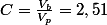 C=\frac{V_{b}}{V_{p}}=2,51