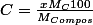 C=\frac{xM_{C}100}{M_{Compos}}