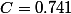 C=0.741
