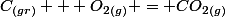 C_{(gr)} + O_{2}_{(g)} = CO_{2(g)}