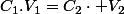 C_{1}.V_{1}=C_{2}\cdot V_{2}