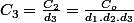 C_{3}=\frac{C_{2}}{d_{3}}=\frac{C_{o}}{d_{1}.d_{2}.d_{3}}