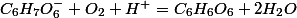 C_{6}H_{7}O_{6}^{-}+O_{2}+H^{+}=C_{6}H_{6}O_{6}+2H_{2}O