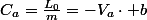 C_{a}=\frac{L_{0}}{m}=-V_{a}\cdot b