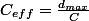 C_{eff}=\frac{d_{max}}{C}