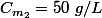 C_{m_2}=50~g/L