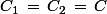 C_1\,=\,C_2\,=\,C