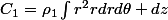 C_1=\rho_1\int{r^2rdrd\theta dz}