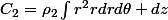 C_2=\rho_2\int{r^2rdrd\theta dz}