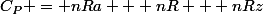 C_P = nRa + nR + nRz
