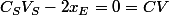 C_SV_S-2x_E=0=CV