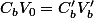 C_bV_0=C_b'V_b'