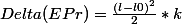 Delta(EPr)=\frac{(l-l0)^2}{2}*k