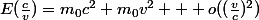 E(\frac{c}{v})=m_0c^2+m_0v^2 + o((\frac{v}{c})^2)